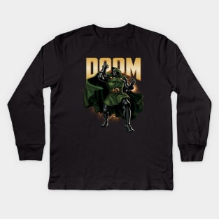 Doom Hip Hop Mask Kids Long Sleeve T-Shirt